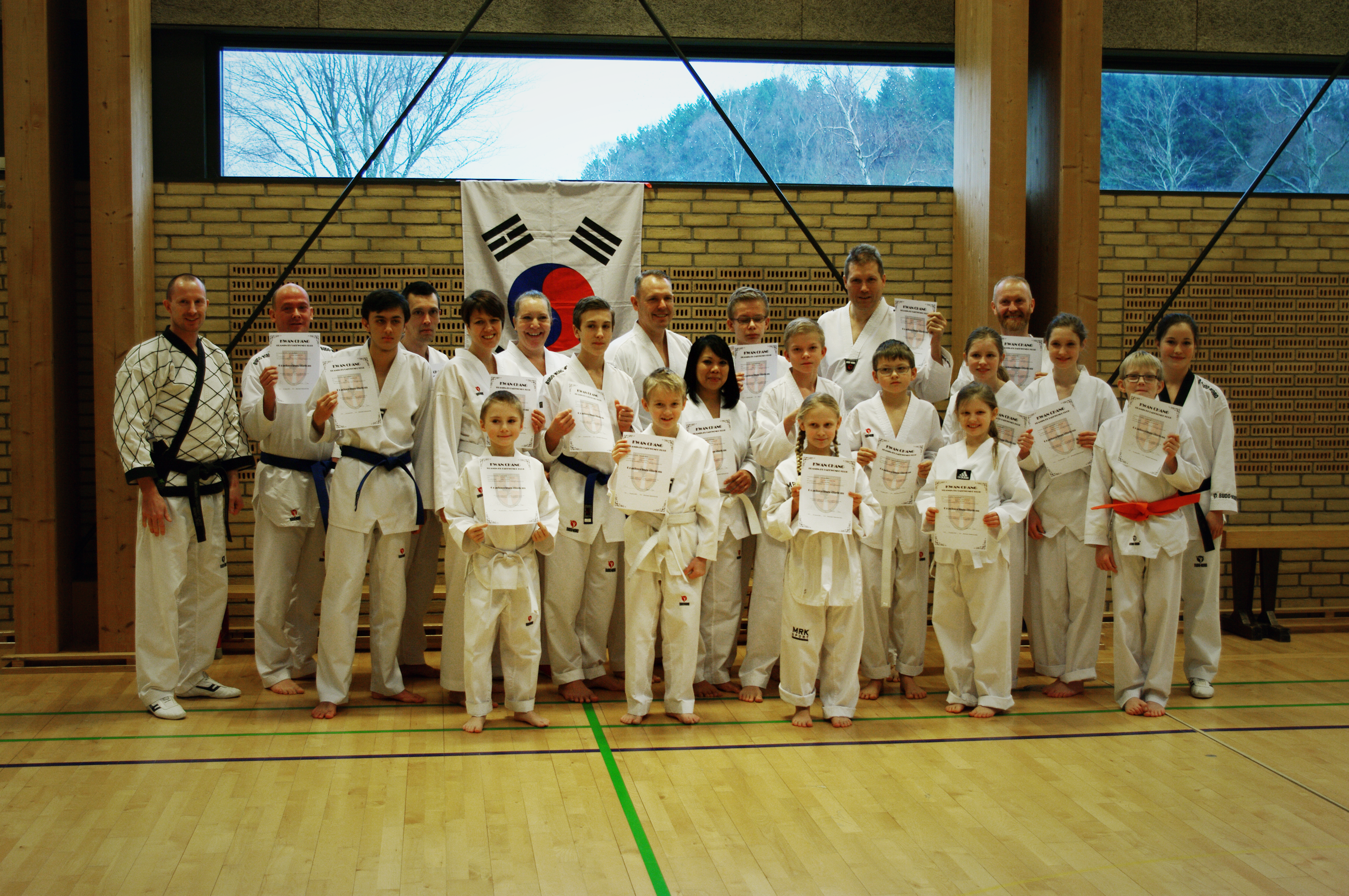 Første graduering i Bramsnæs Taekwondo Klub
